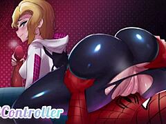 hey gwen stacy, wanna swing in this spider-man clip?