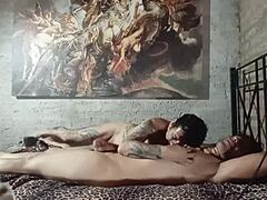 my tattooed neighbor sucks me then i fuck him hard