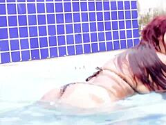 i joined the swing party at beach and pool with melissa devassa