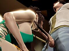 date girl in the bathroom for big tits oral creampie