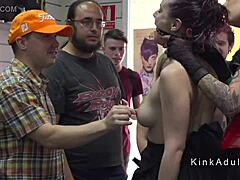 Public humiliation of Spanish mistress and slave