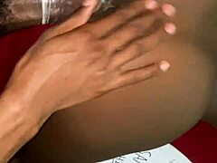 Ebony girlfriend cheats with big black cock when boyfriend leaves