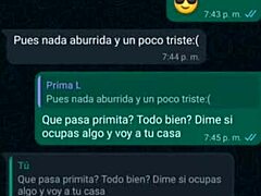 WhatsApp chat with my cousin got heated, ended up in my room! So crazy! 🔥😉