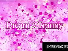 Big Tittied Ginger Tranny Jean Gray Uses Dildo