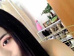 hot girl shows off massive cock in steamy live stream action