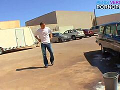 Skyla Shy at carwash gets thorough fucking from her man in office