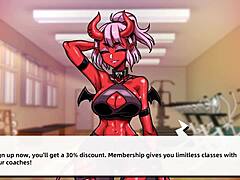 Succubus Gives Blowjob In Lewd Gym