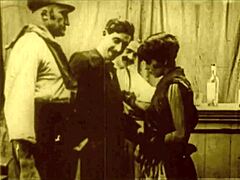 Victorian homosexuals clash in bold retro erotic scenes