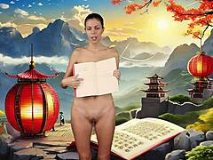 naked brunette reads art of war book introduction