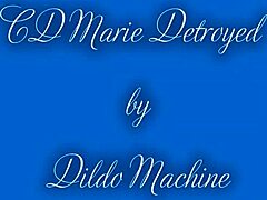 Crossdresser CD Marie's wild ride with a sex toy machine goes wrong