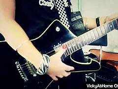 hot blonde vicky vette teases pussy and delivers epic titjob performance