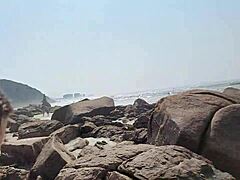 Wild beach trip with friend ends in wild sex video