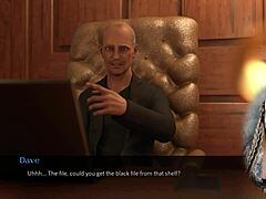 The sexy secretary flirts at the office