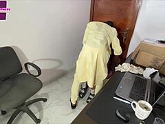 Big cock teacher licks wet pussy then fucks and cums on ass