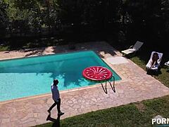 Mature atlantis rides cock in wet bikini