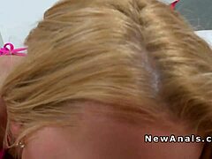 Hey babe, wanna see me pound my blonde girlfriend’s bikini ass in anal?