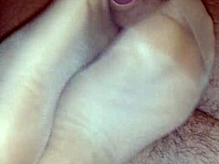 check out this homemade footjob with various nylons, so hot