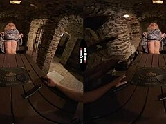 Jenny shows her wild side in dark room VR