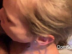Cute European girl deep throats during casting session