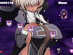 Get to Work Succubus Chan, Undressing Giant Waifu in Hentai Game Ep 2 with Huge Tits