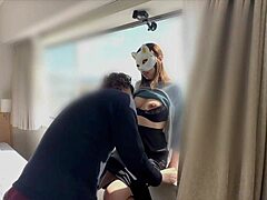 不倫お泊まりで丸見えのガラスでセックスがスリリングすぎる