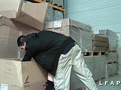 young petite redhead demolished by two guys and covered in cum