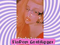 Goddess in glasses mesmerizes slave with intense femdom mindfuck and love addiction.