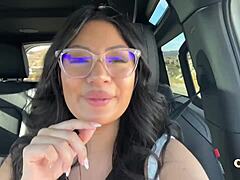 Latina Fucked Hard and Squirts in Public Car! Waterproof Seats Saved Me - Cami Strella!