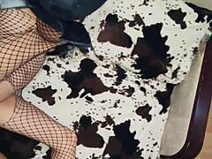 Milf Wife in Fishnets Gets Anal Stretched Hard