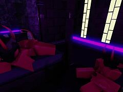 Fun time with demon girlfriend on Valentine's Day in Roblox