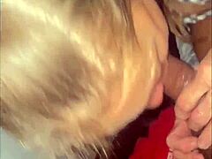 Deepthroat queen with blue eyes gets her fix of BBC