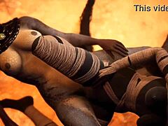 furry jackal and dragon scissor in wild game action 🐉🔥