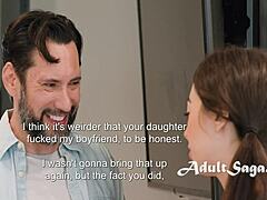 slumber party cutie catches her bestie's stepdad fapping at the party