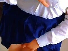 cogiendo a mi esposa en vestido rojo, pero alguien nos observa