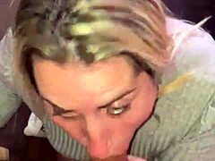 Watch This Slut Blonde Deepthroat for 10 Minutes, Doesn't She Love Dick?