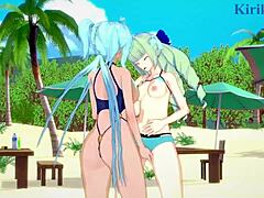 whoa, saint-germain and cagliostro go hard with lesbian play and futanari creampie in symphogear hentai! 🔥