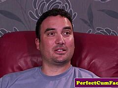 British gf sucks bf until facial cumshot