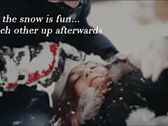 Couple Having Hot Sex After Playing in the Cold Snow
