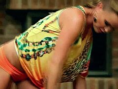 Beautiful Woman Feels Intense Pleasure