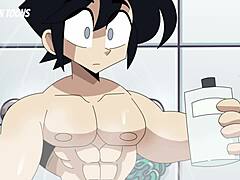 Audrey's steamy shower in Hagen Toons