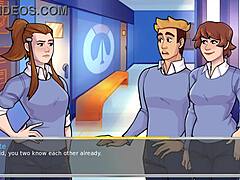 3D animated Knot Fetish scene in Academy 34 Overwatch