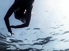 Supernatural Sexy Bikini Girl Swimming And Showing Off Her Natural Tits In The Pool