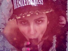 Voyeur Catches Busty Babe Getting Creampied in Car