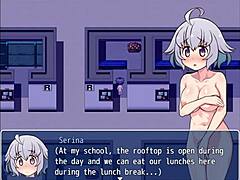 curious exhibitionist serina suzuyo flashing in hentai game