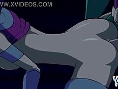 Starfire And Robin In Doggystyle Scene With Fixed Audio From Anime Hentai.