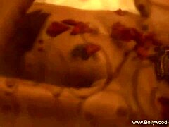 Indian belly dancer enjoys the moment and moves her body sensuously