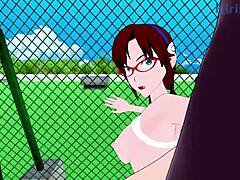mari makinami and ritsuko akagi have intense sex in neon genesis evangelion hentai