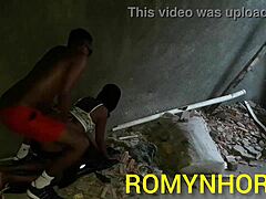 Construction worker finds horny stepdaughter alone at site in Rio, fucks her hard, cums intensely