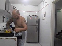 Surprising my ebony wife with a clean house for hot Colombian action.