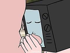 TV woman, suck my cock while I lick your pussy?